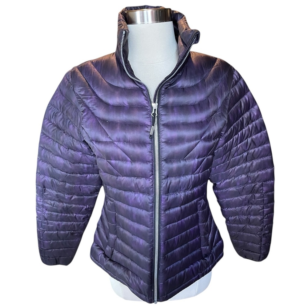 Basin + Range Puffer Purple Goose Down Jacket Coat Size Small